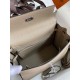 HERMES Kelly 25 Gris Tourterelle Togo Silver-tone Hardware