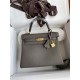 HERMES Kelly 25 Etain Togo Gold-tone Hardware