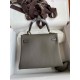 HERMES Kelly 25 Etain Togo Gold-tone Hardware