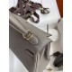 HERMES Kelly 25 Etain Togo Gold-tone Hardware