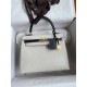 HERMES Kelly 25 Craie&Nior Epsom Gold-tone Hardware