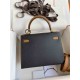 HERMES Kelly 25 Nior&Gold Epsom Gold-tone Hardware