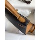 HERMES Kelly 25 Nior&Gold Epsom Gold-tone Hardware