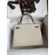 HERMES Kelly 25 Craie&Gold Epsom Gold-tone Hardware