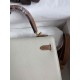 HERMES Kelly 25 Craie&Gold Epsom Gold-tone Hardware