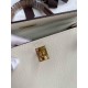 HERMES Kelly 25 Craie&Gold Epsom Gold-tone Hardware