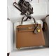 HERMES Kelly 25 Gold&Etoupe Epsom Gold-tone Hardware