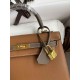 HERMES Kelly 25 Gold&Etoupe Epsom Gold-tone Hardware