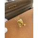 HERMES Kelly 25 Gold&Etoupe Epsom Gold-tone Hardware