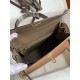 HERMES Kelly 25 Gold&Etoupe Epsom Gold-tone Hardware