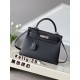 HERMES Kelly 28 Nior Togo Silver-tone Hardware