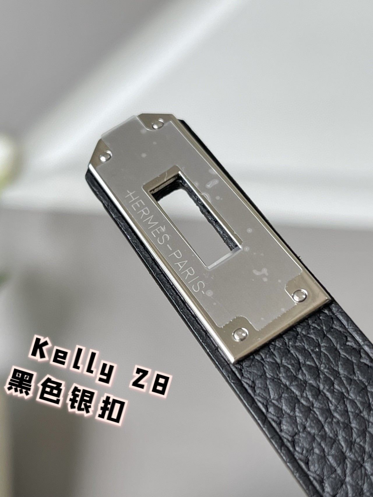 HERMES Kelly 28 Nior Togo Silver-tone Hardware