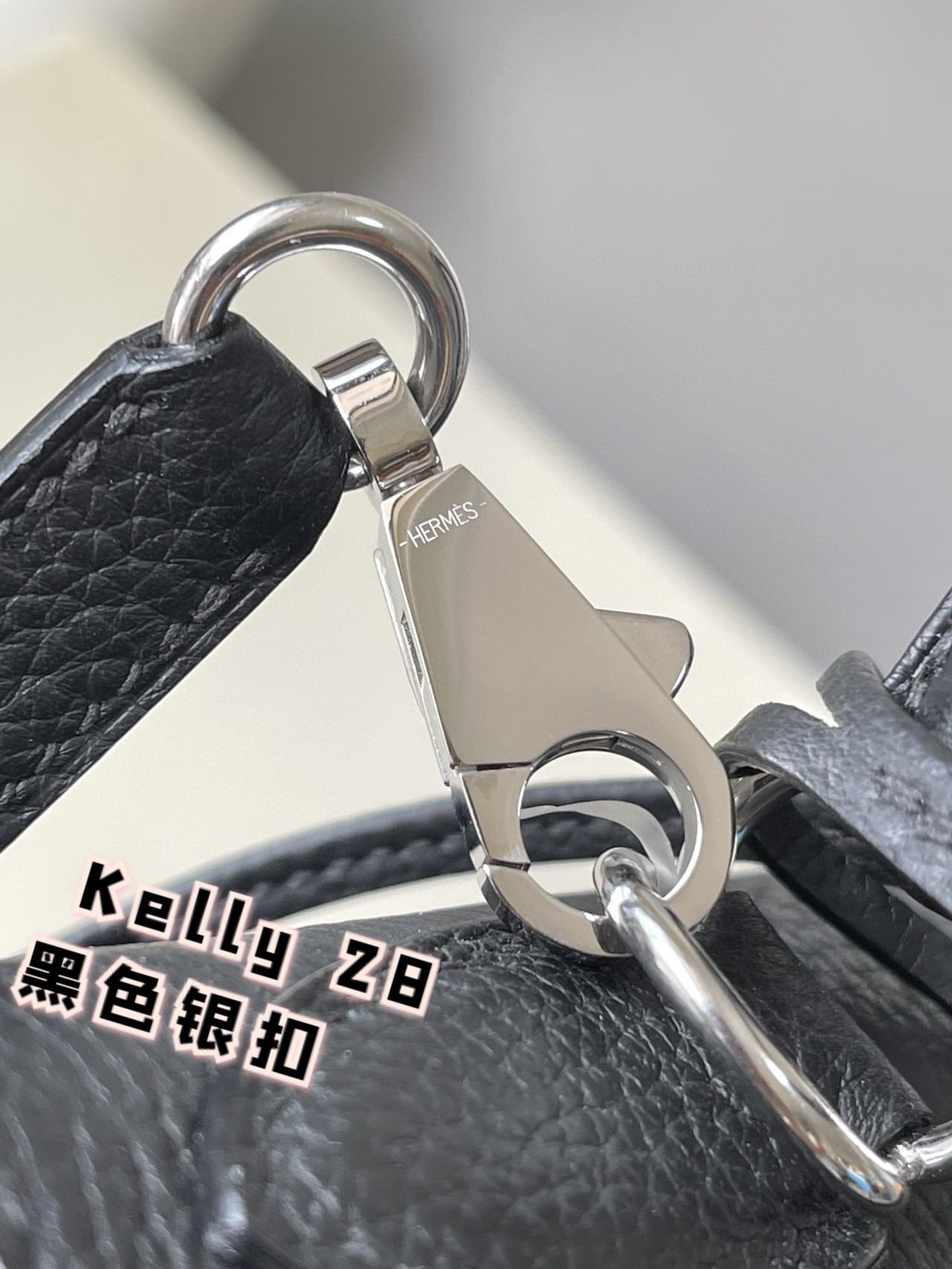 HERMES Kelly 28 Nior Togo Silver-tone Hardware