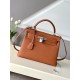 HERMES Kelly 28 Gold Togo Silver-tone Hardware