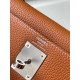 HERMES Kelly 28 Gold Togo Silver-tone Hardware