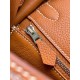 HERMES Kelly 28 Gold Togo Silver-tone Hardware