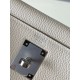 HERMES Kelly 28 Craie Togo Silver-tone Hardware