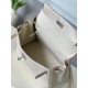 HERMES Kelly 28 Craie Togo Silver-tone Hardware