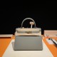 HERMES Kelly 28 Gris Meyer Epsom Gold-tone Hardware