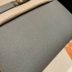 HERMES Kelly 28 Gris Meyer Epsom Gold-tone Hardware