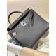 HERMES Kelly 28 Nior Epsom Silver-tone Hardware