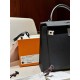 HERMES Kelly 28 Nior Epsom Silver-tone Hardware