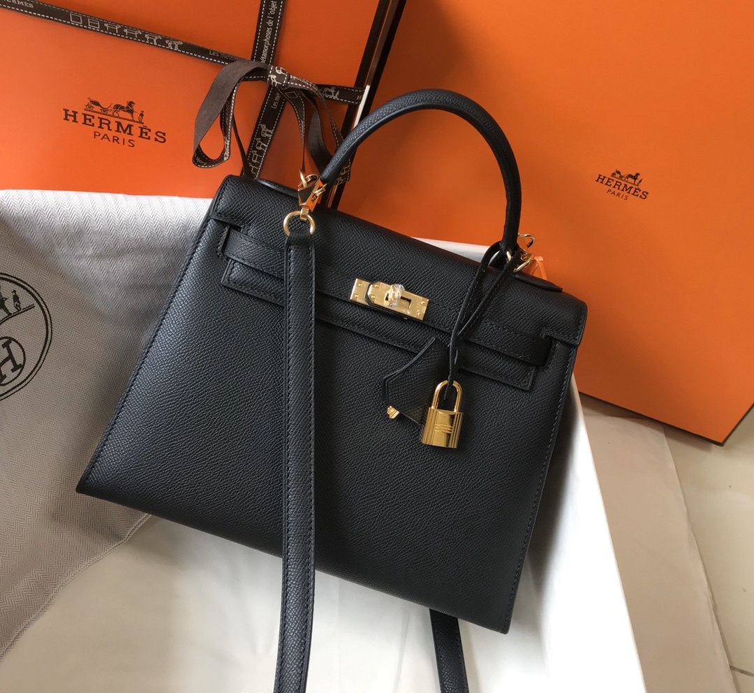 HERMES Kelly 28 Nior Epsom Gold-tone Hardware