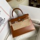 HERMES Kelly 25 Caramel Box Gold-tone Hardware