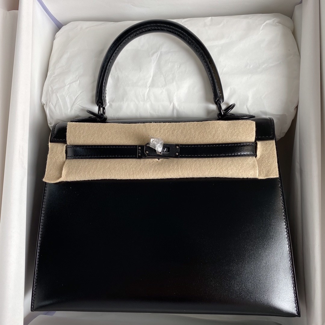 HERMES Kelly 25 Nior Box Silver-tone Hardware