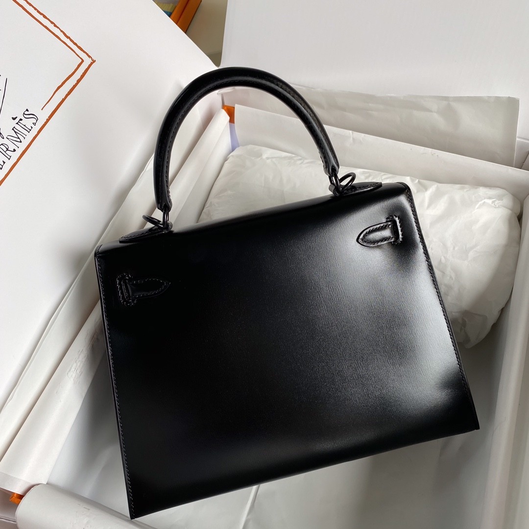 HERMES Kelly 25 Nior Box Silver-tone Hardware