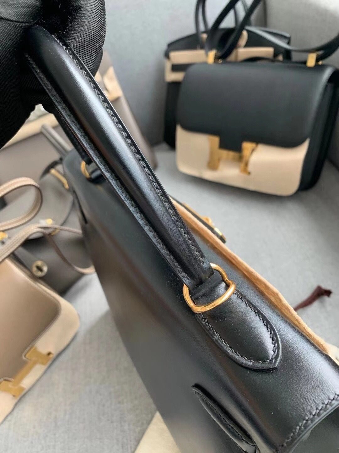 HERMES Kelly 25 Nior Box Gold-tone Hardware