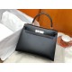 HERMES Kelly 28 Nior Box Silver-tone Hardware