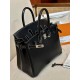 HERMES Birkin 25 Nior Box Silver-tone Hardware