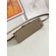 HERMES Kelly Mini II Etoupe Epsom Silver-tone Hardware