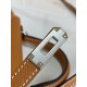 HERMES Kelly Mini II Gold Epsom Silver-tone Hardware