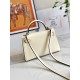 HERMES Kelly Mini II Craie Epsom Silver-tone Hardware