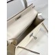 HERMES Kelly Mini II Craie Epsom Silver-tone Hardware