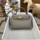 HERMES Kelly Mini II Gris Asphalte Epsom Gold-tone Hardware