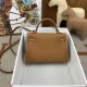 HERMES Kelly Mini II Gold Epsom Gold-tone Hardware