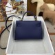 HERMES Kelly Mini II Bleu Sapphir Epsom Gold-tone Hardware