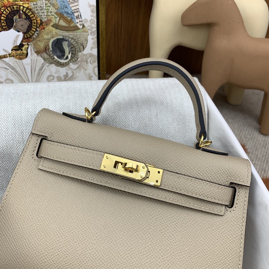 HERMES Kelly Mini II Trench Epsom Gold-tone Hardware