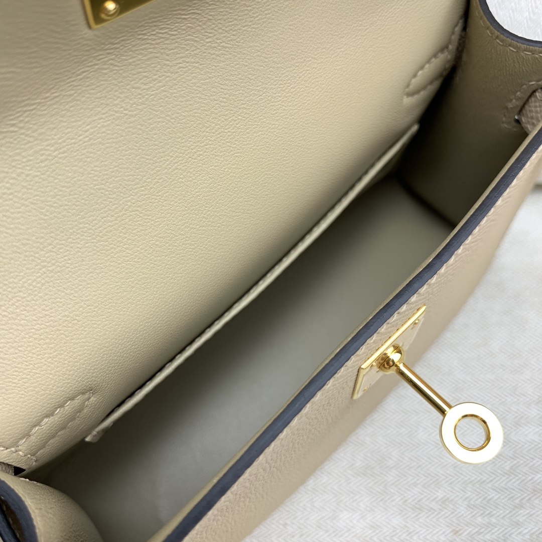 HERMES Kelly Mini II Trench Epsom Gold-tone Hardware