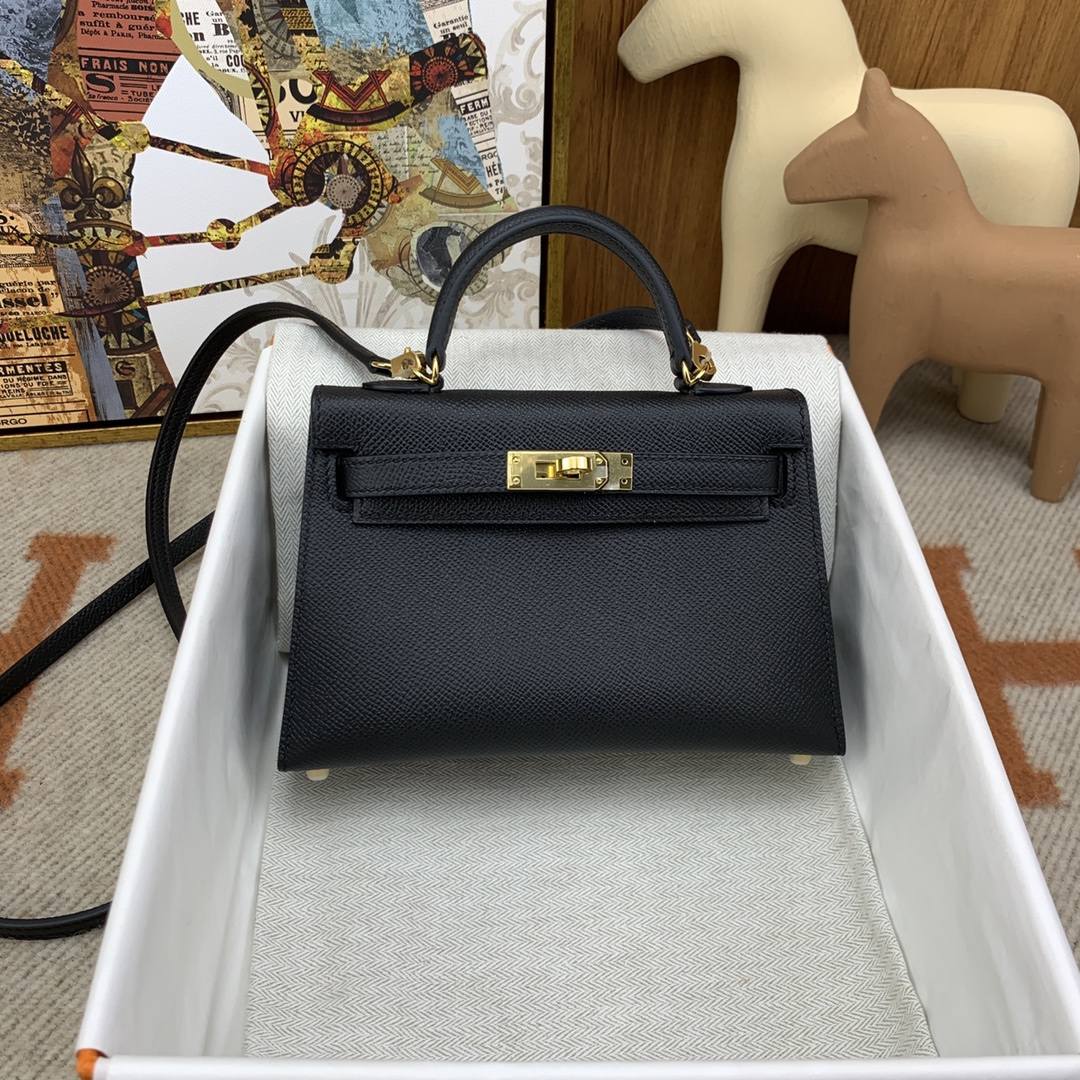 HERMES Kelly Mini II Nior Epsom Gold-tone Hardware