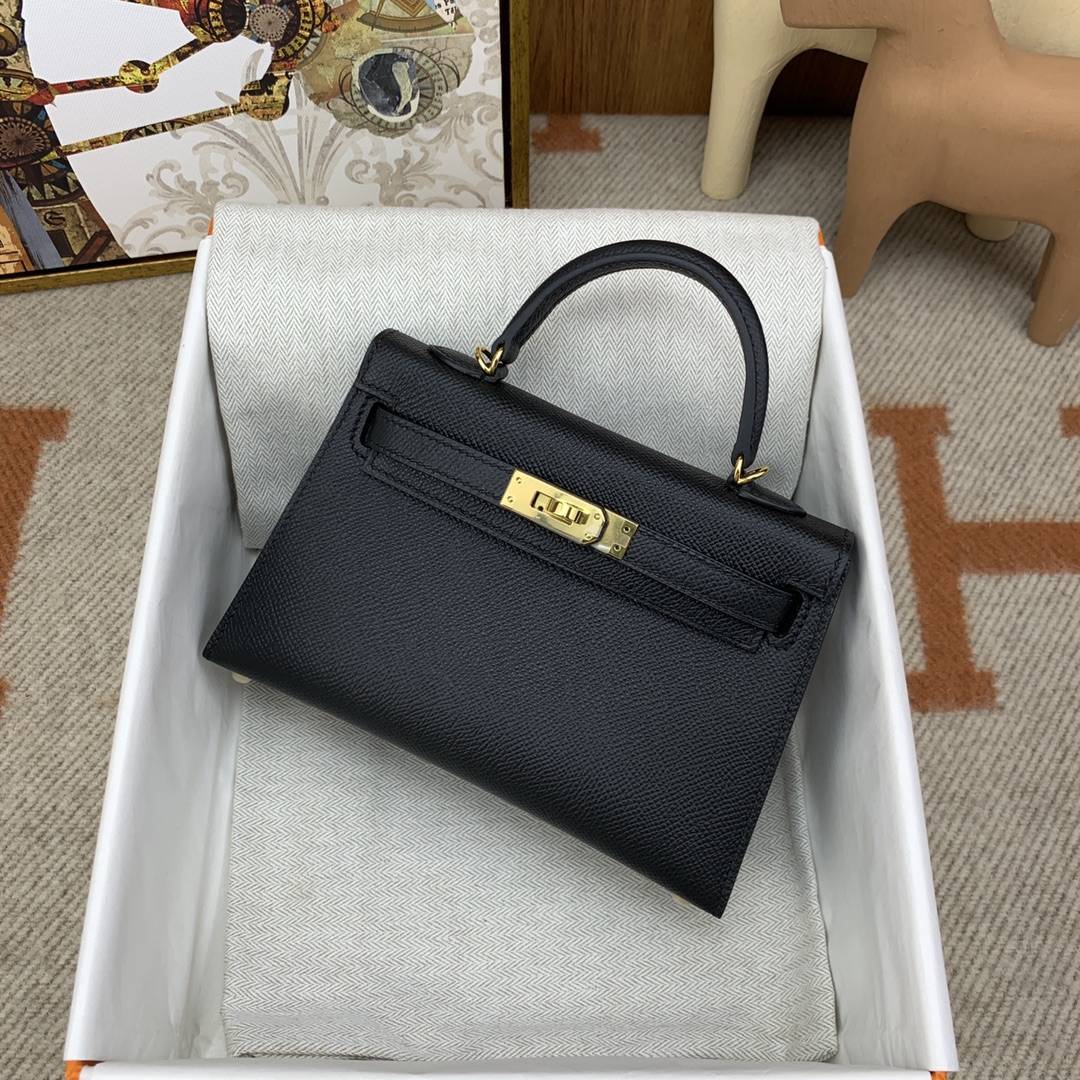 HERMES Kelly Mini II Nior Epsom Gold-tone Hardware