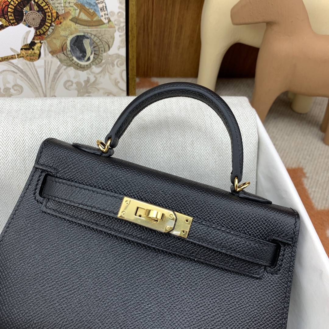 HERMES Kelly Mini II Nior Epsom Gold-tone Hardware