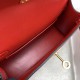 HERMES Kelly Mini II Rouge De Corur Epsom Gold-tone Hardware