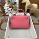 HERMES Kelly Mini II Rose Lipsur Epsom Gold-tone Hardware