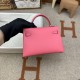 HERMES Kelly Mini II Rose Lipsur Epsom Gold-tone Hardware