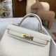 HERMES Kelly Mini II Craie Epsom Gold-tone Hardware