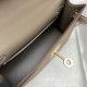 HERMES Kelly Mini II Etoupe Epsom Gold-tone Hardware